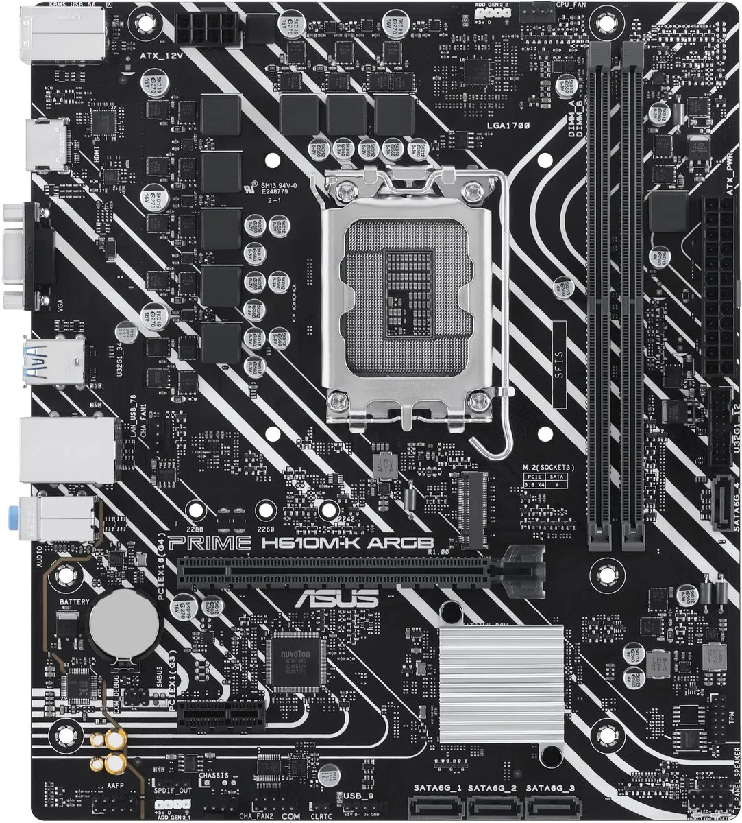 ASUS PRIME H610M-K ARGB H610 microATX - LGA1700 - afbeelding 6 van 6