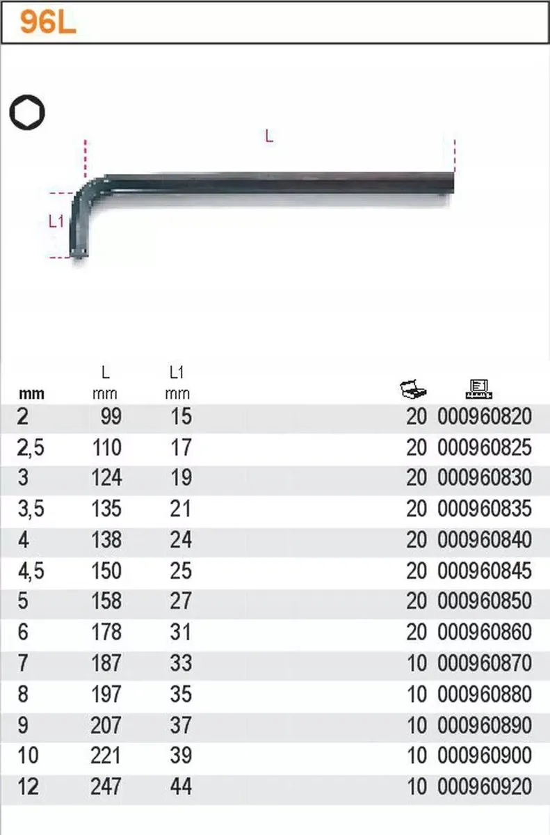Beta Inbussleutel 3,5mm - 96L