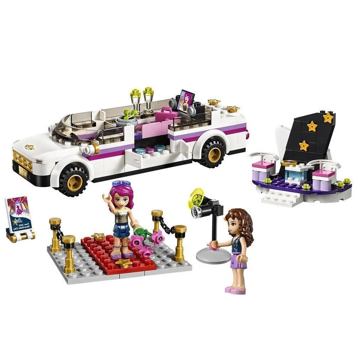 LEGO Friends Popster Limousine 41107 - 265 Stukken - 2 Minifiguren - afbeelding 4 van 6