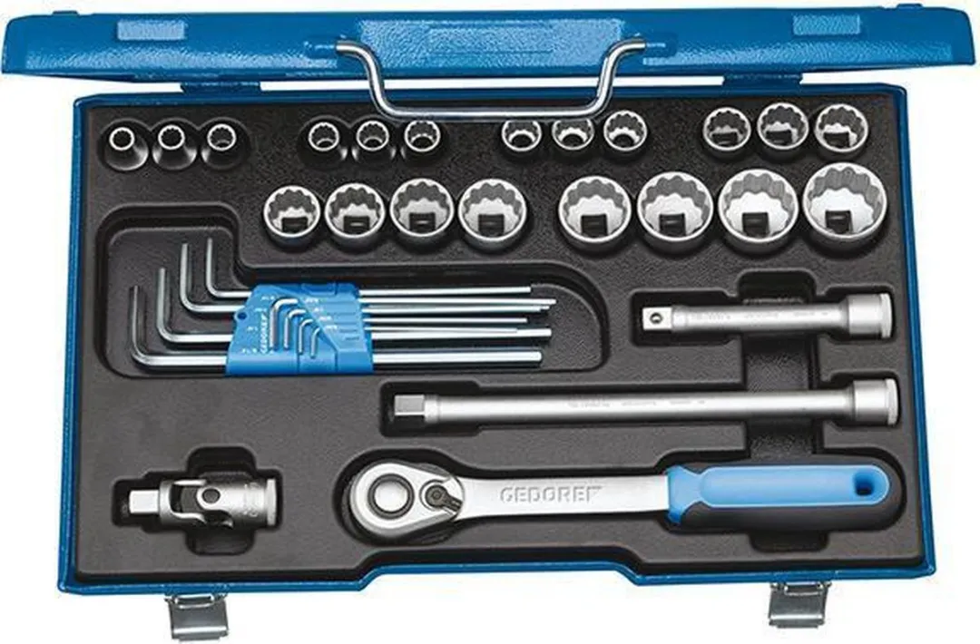 Gedore D 19 WAU-20 Dopsleutelset 31-delig 1/2" - Blauw