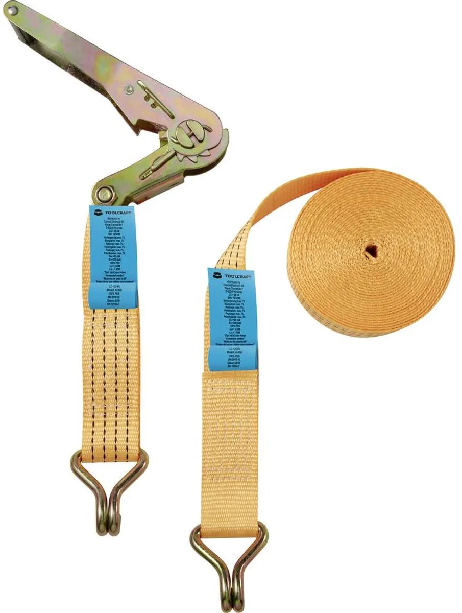 TOOLCRAFT Spanband 2000 daN 8000x50mm Oranje