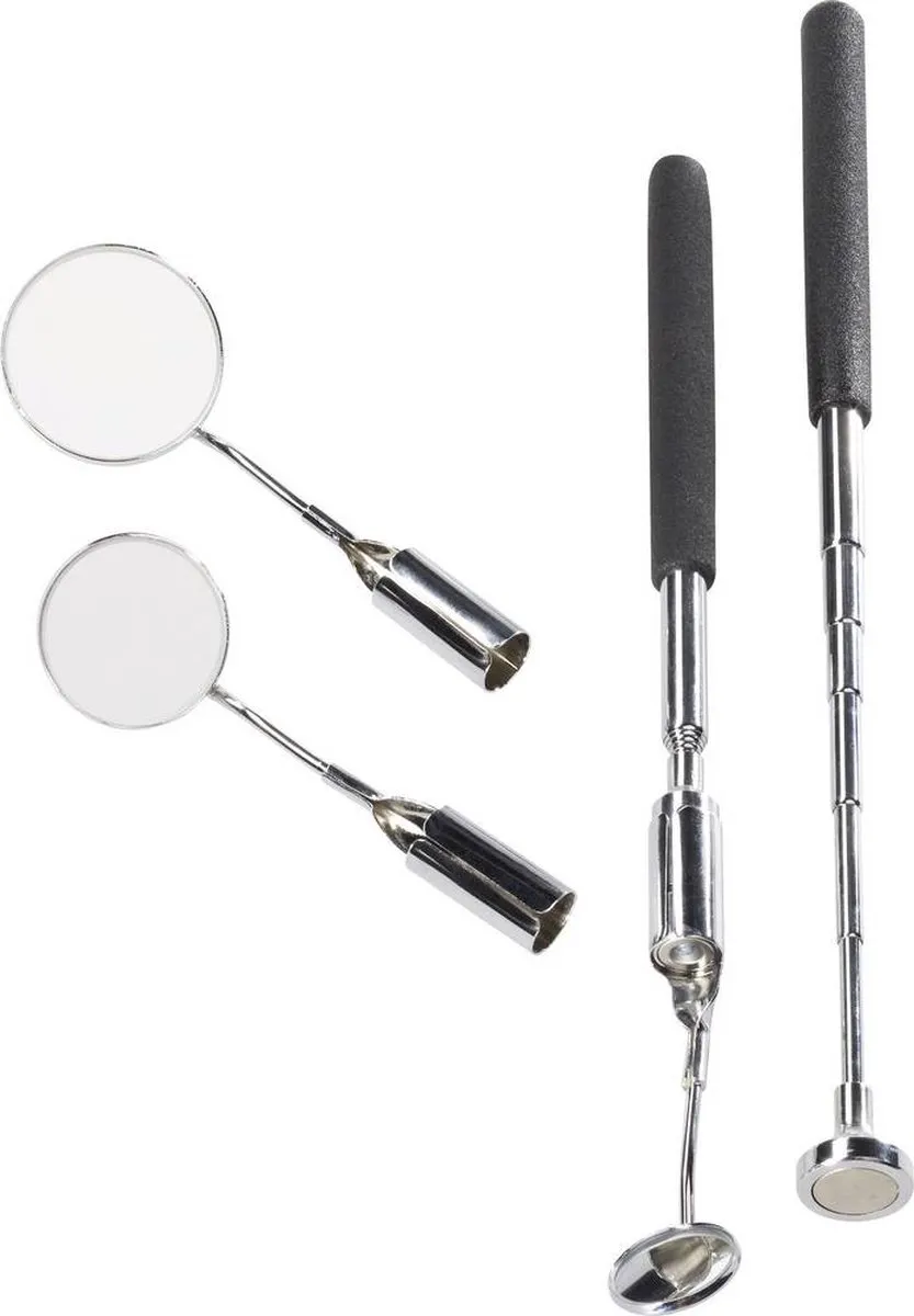 TOOLCRAFT Inspectiespiegelset 5-delig - Ø36mm - met LED-verlichting