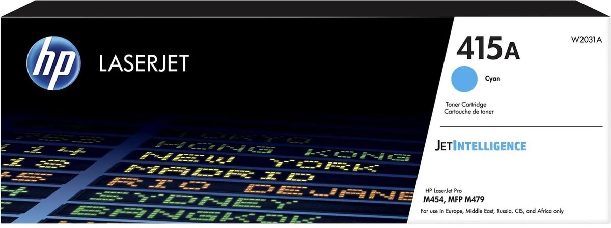 HP 415A - Tonercartridge - Origineel - Standaard Capaciteit - Cyaan
