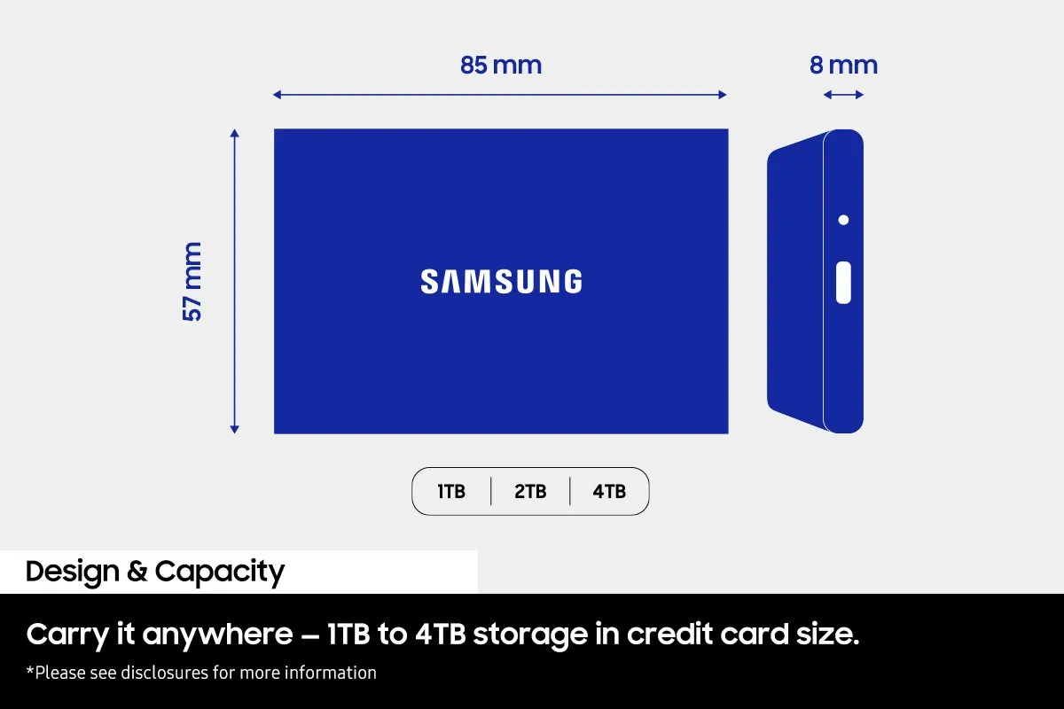 Samsung T7 Resurrected MU-PD2T0G/WW Externe SSD 2TB - Zilver