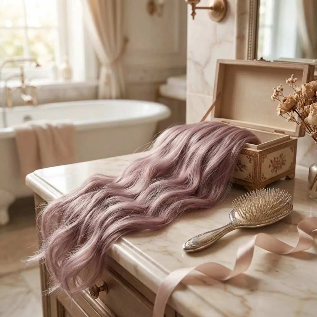 NuveX Wavy Clip Haar Extensie - Roze