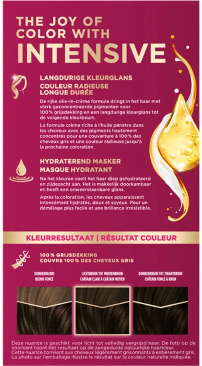 Schwarzkopf Palette Intensive Oil-Care 800 Donkerbruin Haarkleuring 115ml