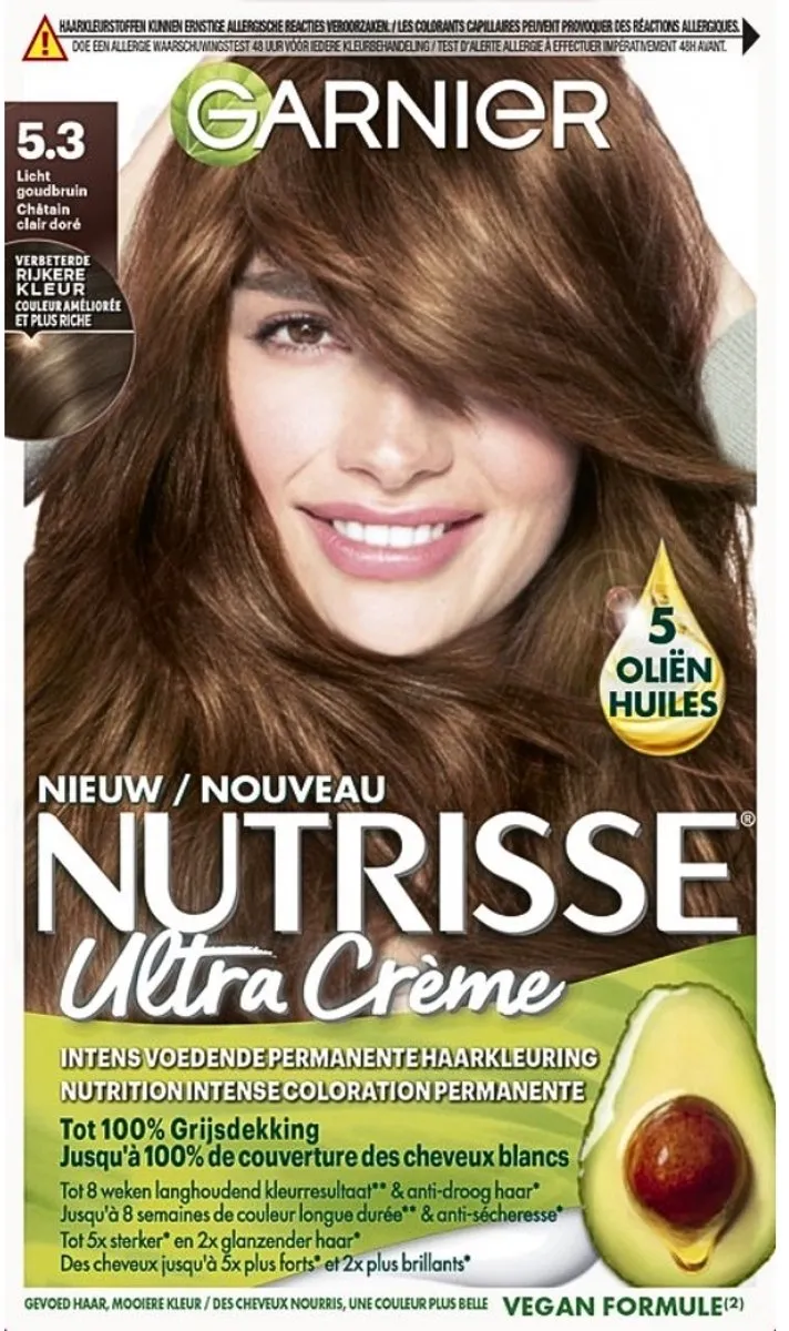 Garnier Nutrisse Ultra Crème Haarkleuring Licht Goudbruin 824ml