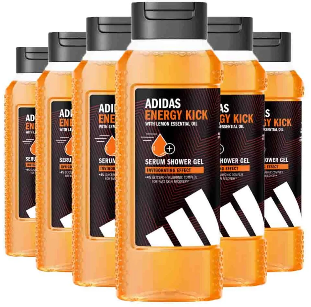 adidas Active Skin & Mind Energy Kick Douchegel - 6x250ml