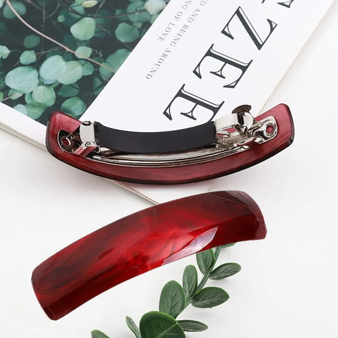 ECTEATOY Grote Franse Automatische Haarclip - 6 Stuks