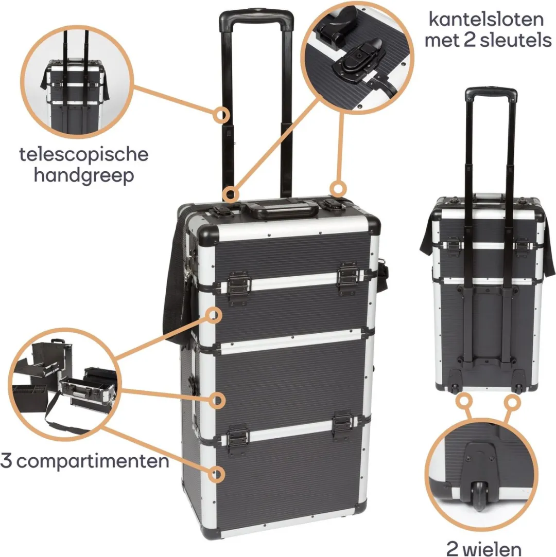 Perel Multifunctionele Gereedschapskoffer 1827-CJ - Aluminium - 370x225x670mm - afbeelding 6 van 6