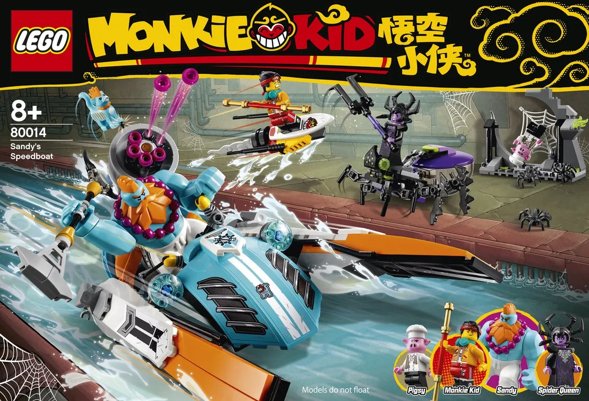 LEGO Monkie Kid Sandy's Speedboot 80014 - 394 Stukken