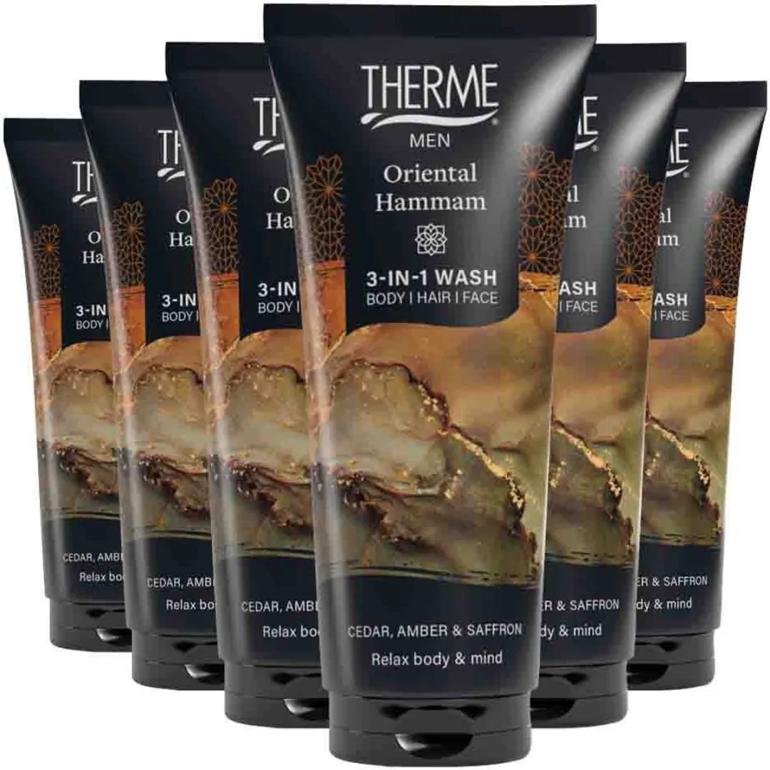 Therme Men 3in1 Wash Oriental Hammam - 6x200ml