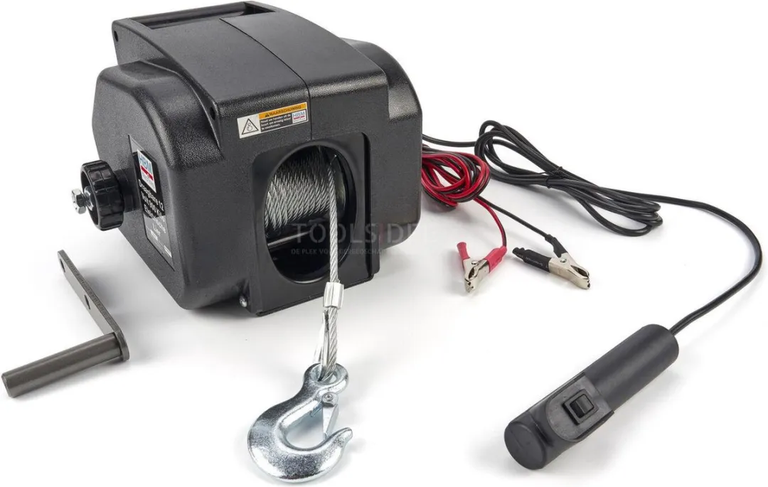 HBM Draagbare Elektrische Lier 12V 900kg - met lamp