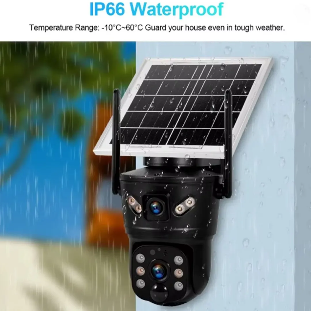 RedParrot Solar WiFi PTZ Camera Zwart - 6MP