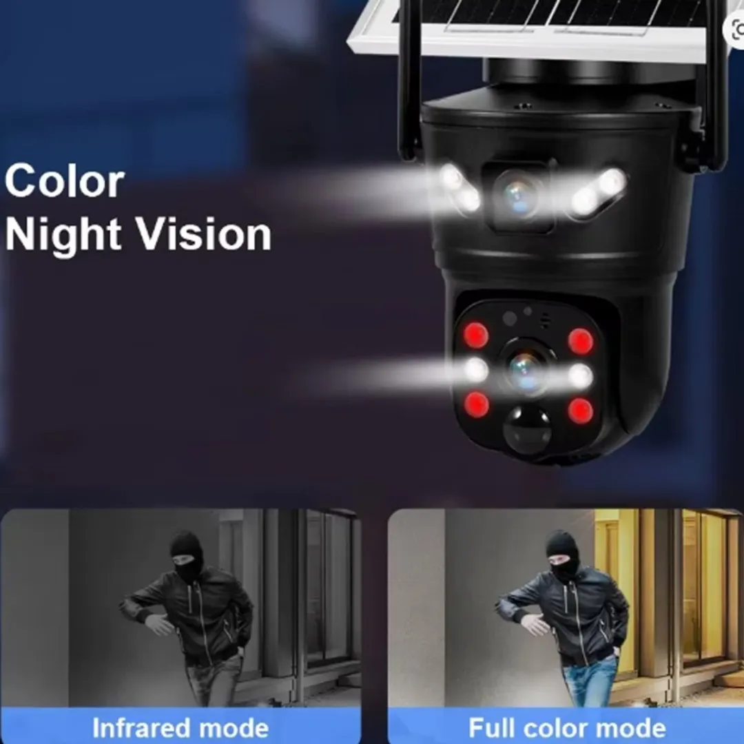 RedParrot Solar WiFi PTZ Camera Zwart - 6MP