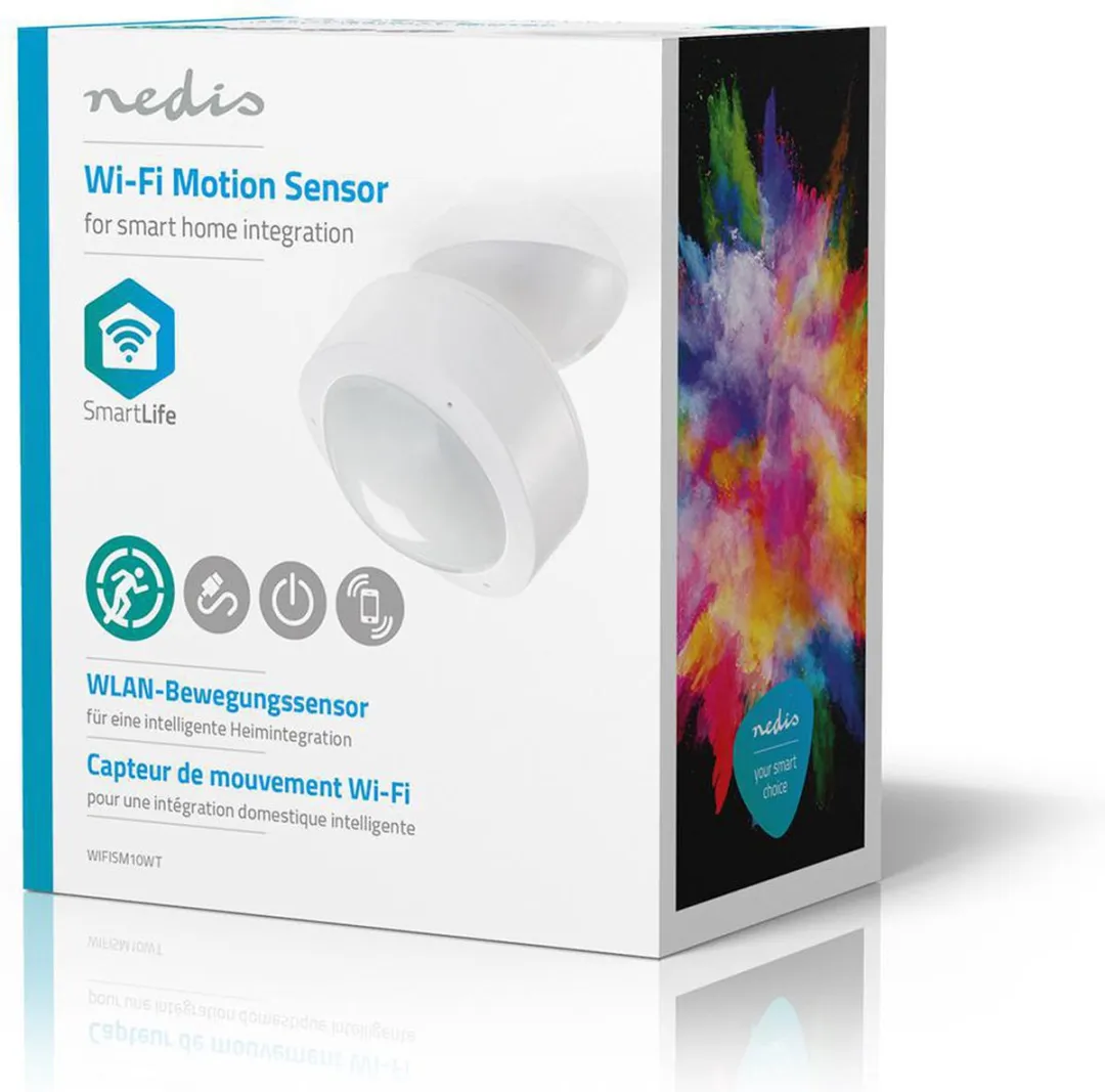 Nedis SmartLife WIFISM10WT Bewegingssensor - Wi-Fi - 10m Bereik - Wit