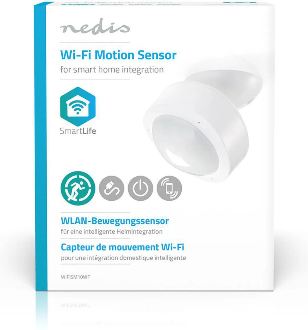 Nedis SmartLife WIFISM10WT Bewegingssensor - Wi-Fi - 10m Bereik - Wit