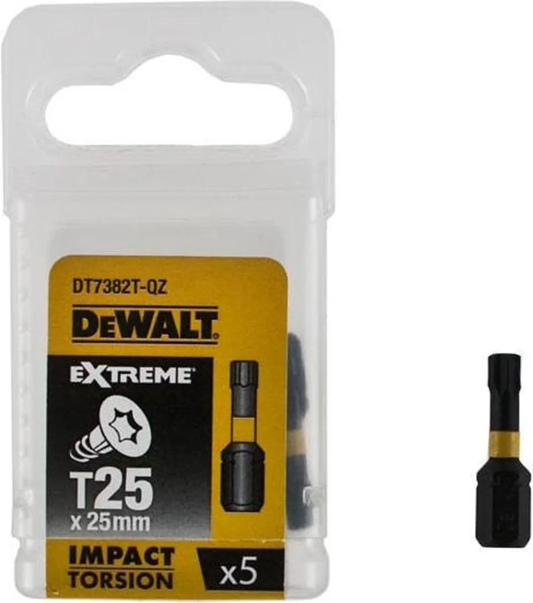 DeWalt DT7382T-QZ T25 Schroefbits - 25mm - 5 Stuks