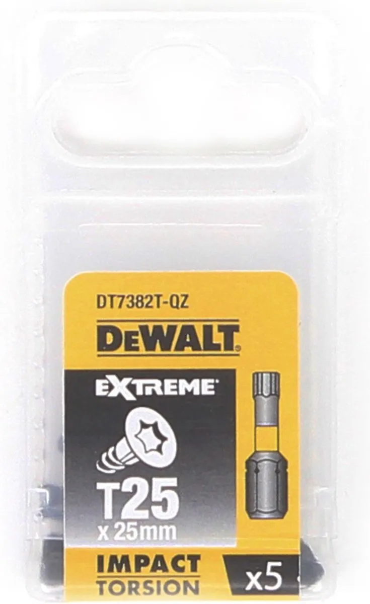 DeWalt DT7382T-QZ T25 Schroefbits - 25mm - 5 Stuks