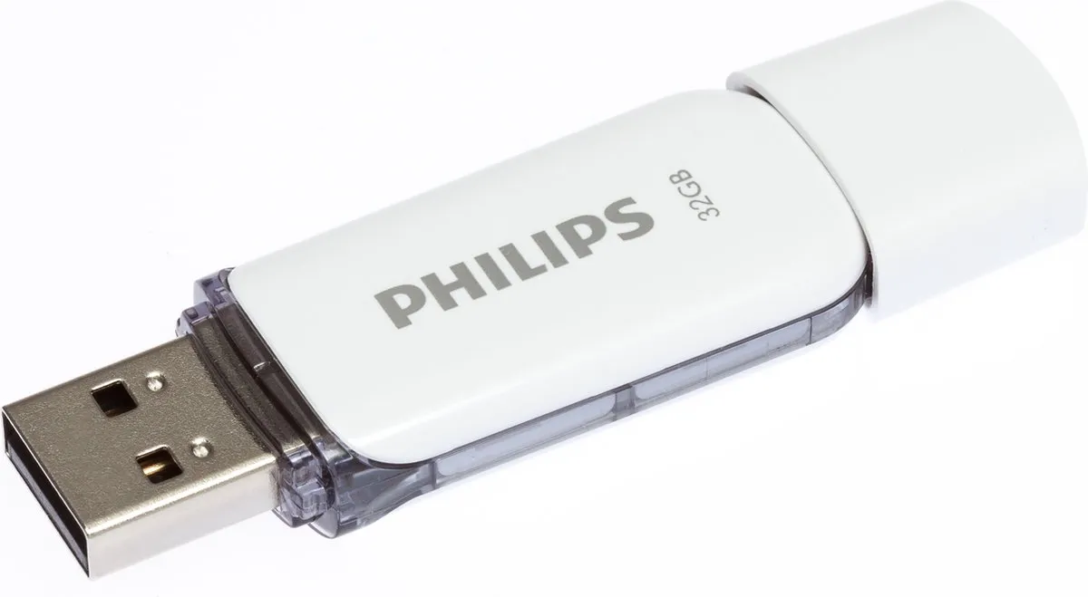 Philips USB Stick 2.0 FM32FD70D - 32GB - Grijs/Wit - 8 Stuks