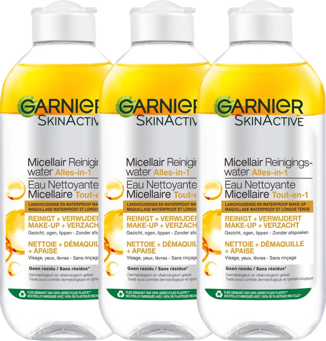 Garnier SkinActive Micellair Water 400ml - 3 Stuks
