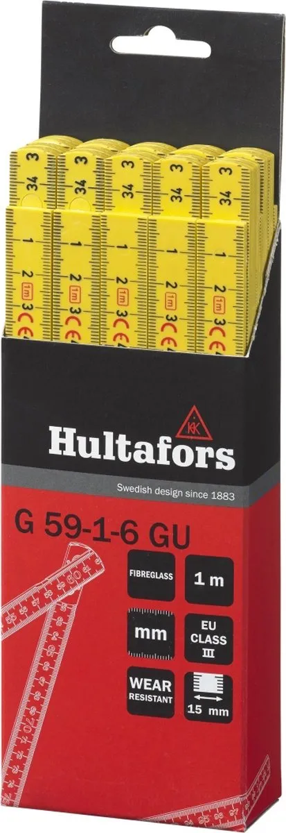 Hultafors Duimstok G 591-6 - Geel