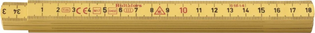 Hultafors Duimstok G 591-6 - Geel - afbeelding 6 van 6