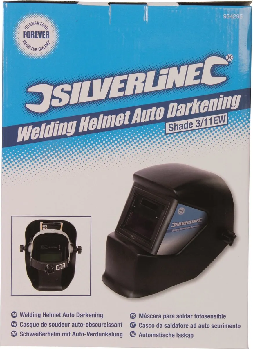 Silverline Automatische laskap DIN 3/11EW - Zwart