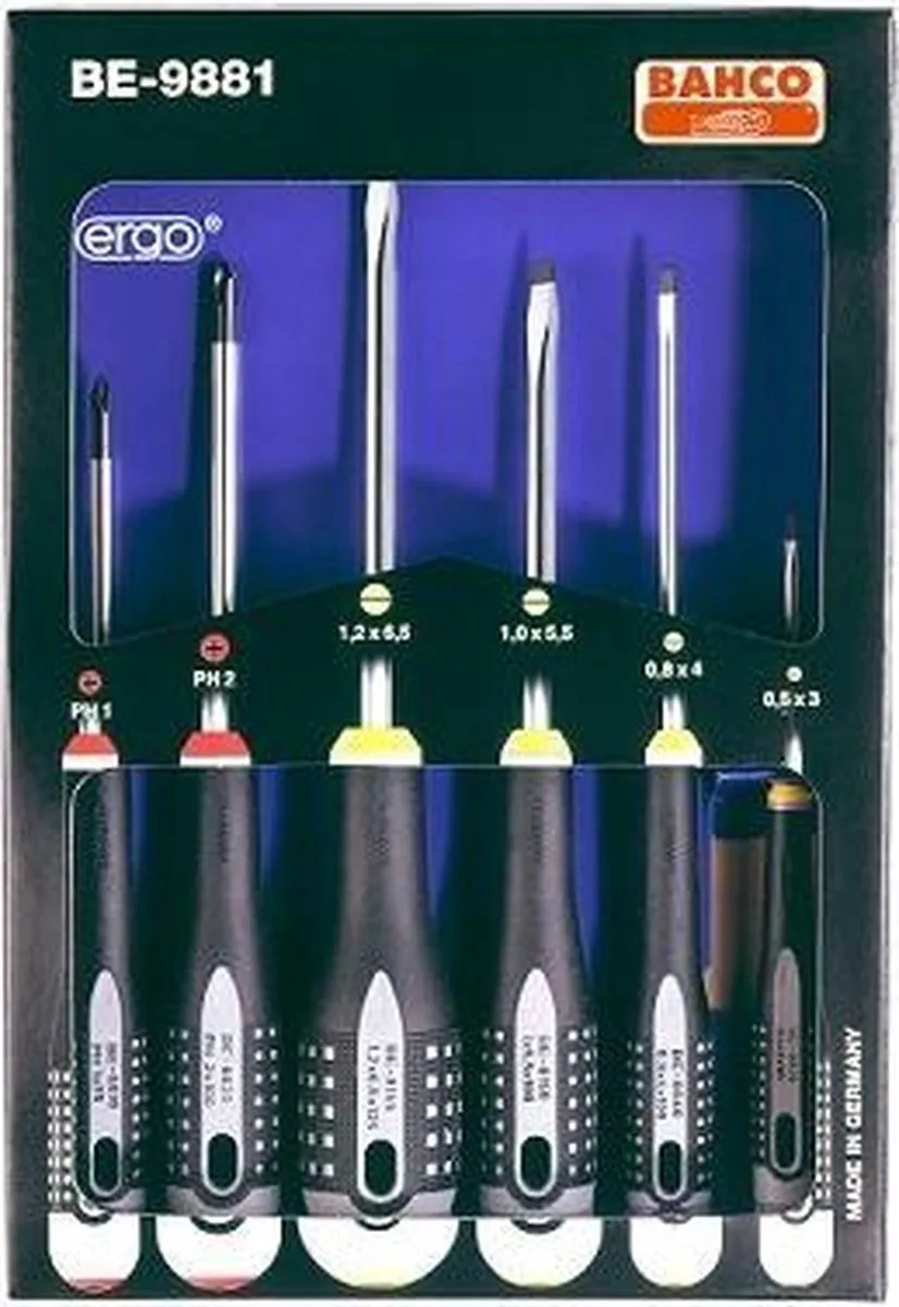 Bahco BE-9881 Schroevendraaierset 6-delig