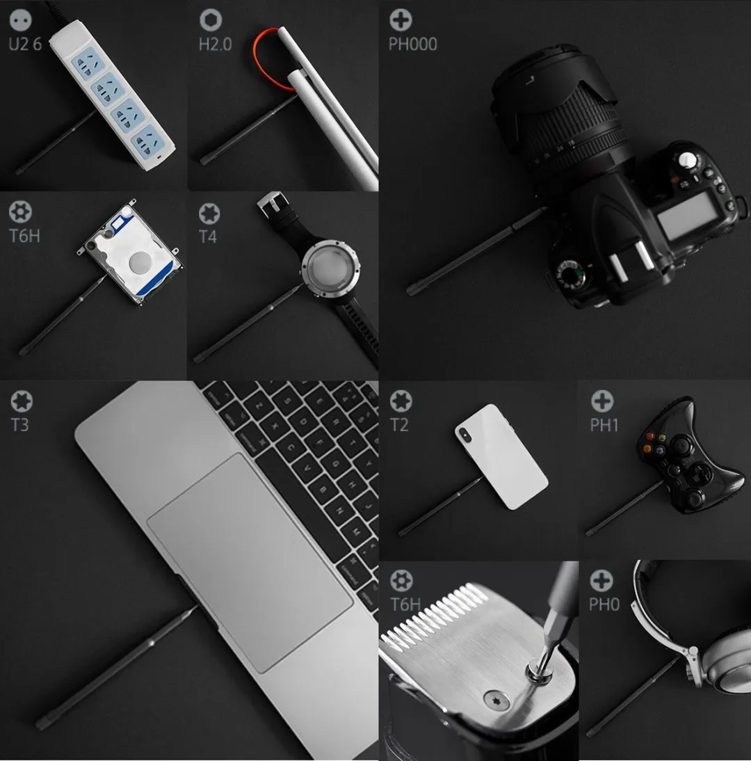 Wiha x Xiaomi Mijia MJDDLSDOO3QW Precisie Schroevendraaierset - 24-delig - Grijs