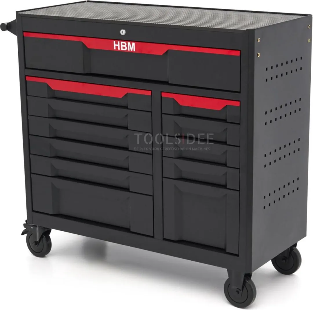 HBM Gereedschapswagen 12 Lades - 106cm - Zwart