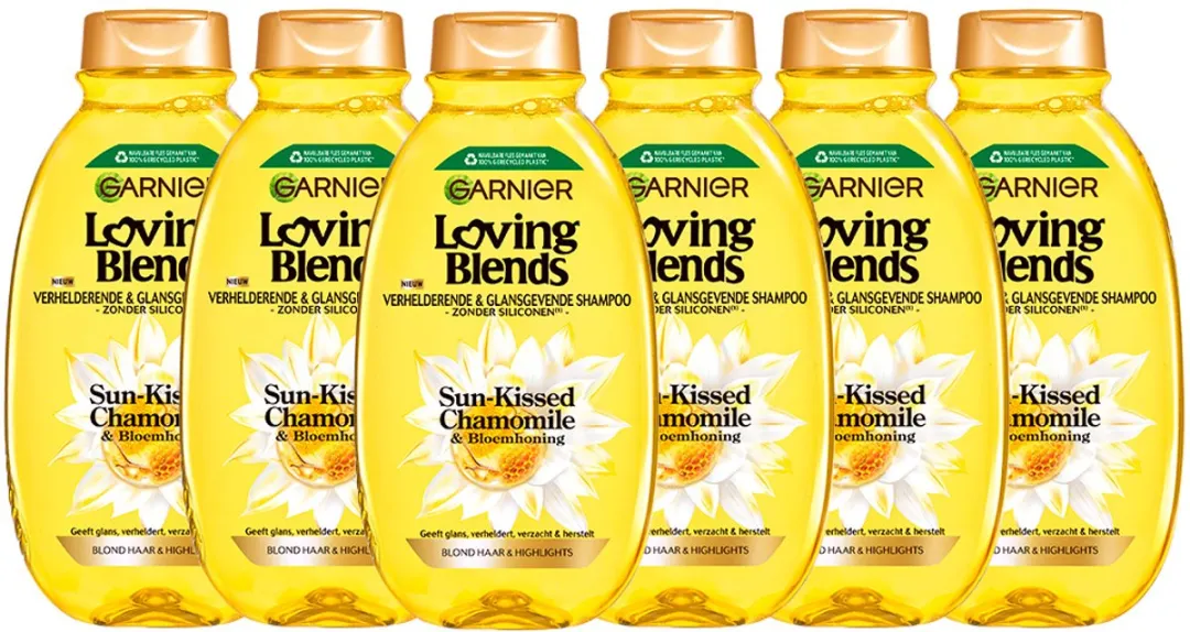 Garnier Loving Blends Verhelderende Shampoo - 6x 300ml - Blond