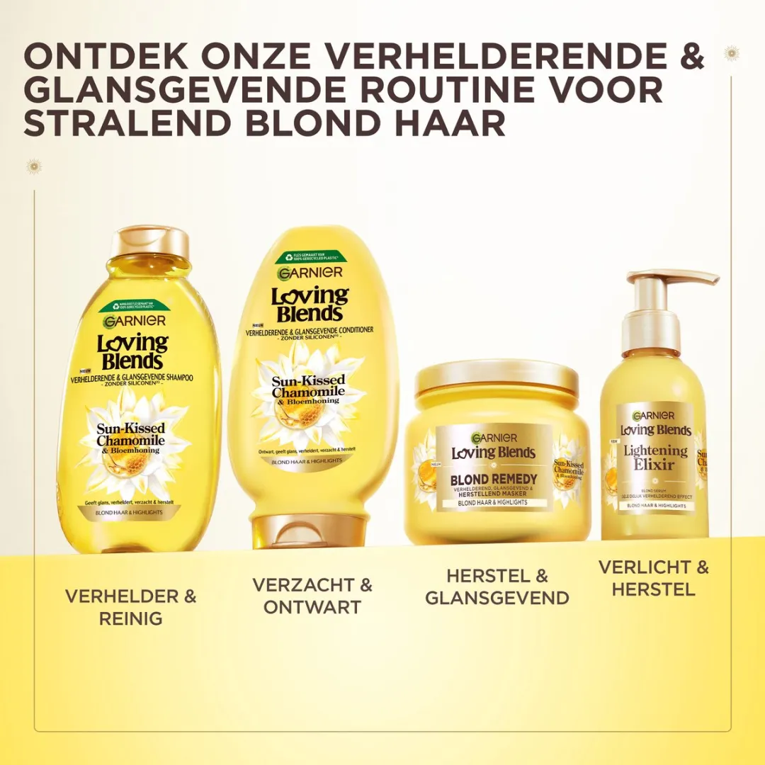 Garnier Loving Blends Verhelderende Shampoo - 6x 300ml - Blond