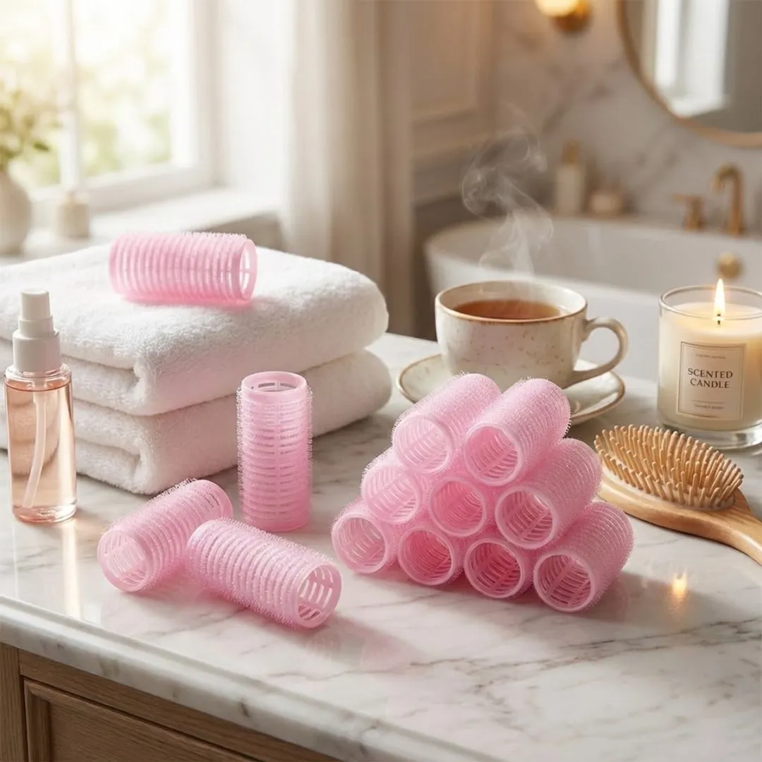 NuveX Roze Krulrollers Set 12 Stuks