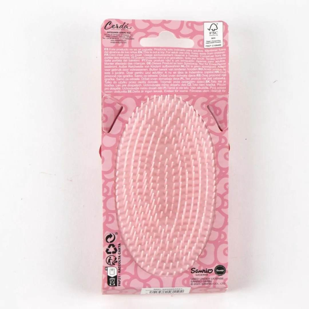 Hello Kitty Roze Glitter Haarborstel 13cm