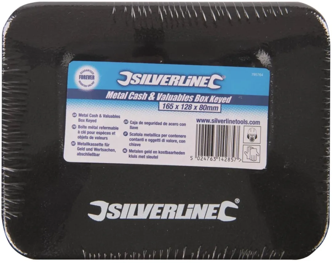 Silverline Metaal Kluis 165x128x80mm - Zwart