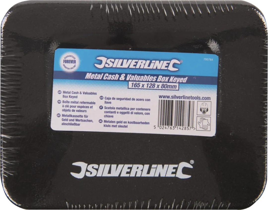 Silverline Metaal Kluis 165x128x80mm - Zwart - afbeelding 6 van 6