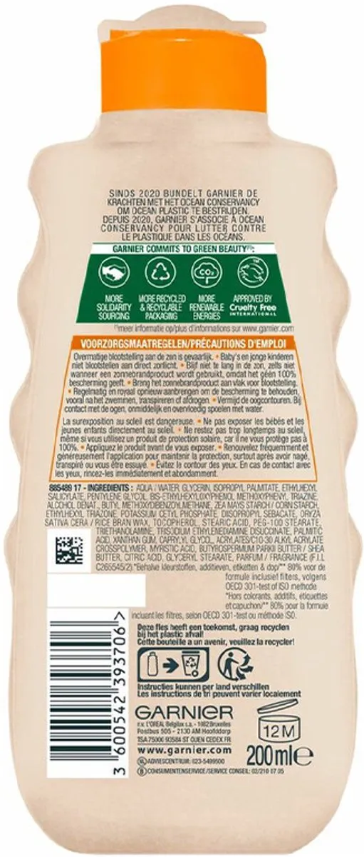 Garnier Ambre Solaire Zonnebrand SPF 30 200ml