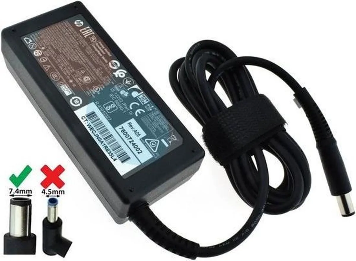 HP 65W Smart AC Adapter ED494AA - Zwart