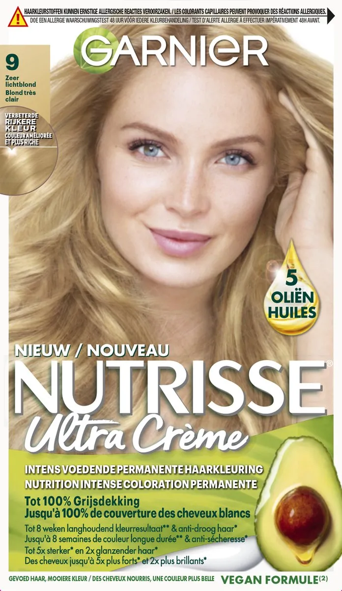 Garnier Nutrisse Ultra Crème 9 Zeer Lichtblond Haarverf 824ml