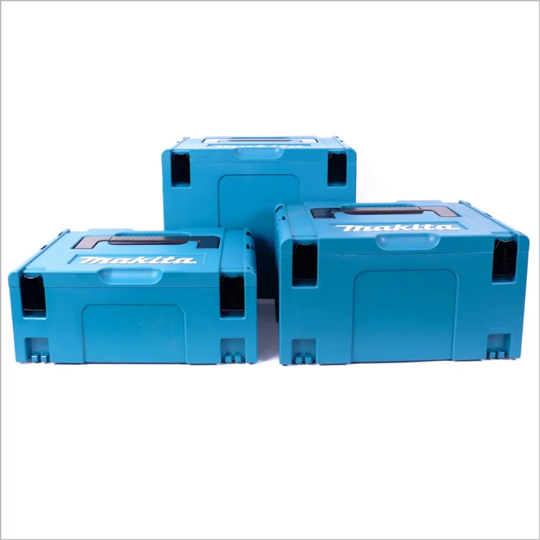 Makita MAKPAC Set 3 Stuks - Transport- & Gereedschapskist - Turquoise