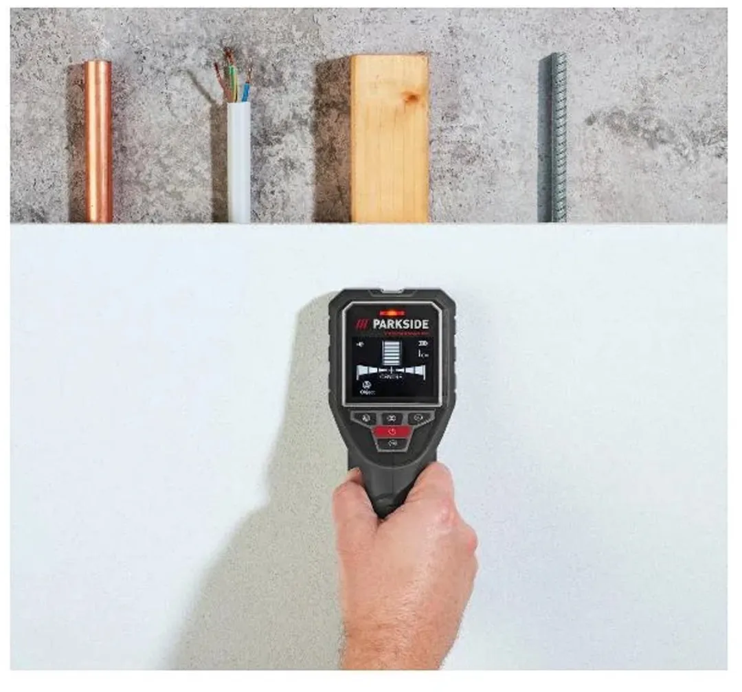 PARKSIDE Performance Kabelzoeker - ±10mm Nauwkeurig - Metaal 120mm/Hout 38mm/Stroom 60mm - Zwart