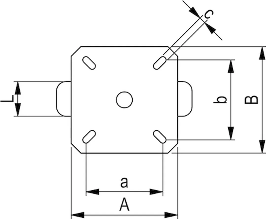 Würth Machinebokwiel met vaste plaat 35kg - 4 Stuks