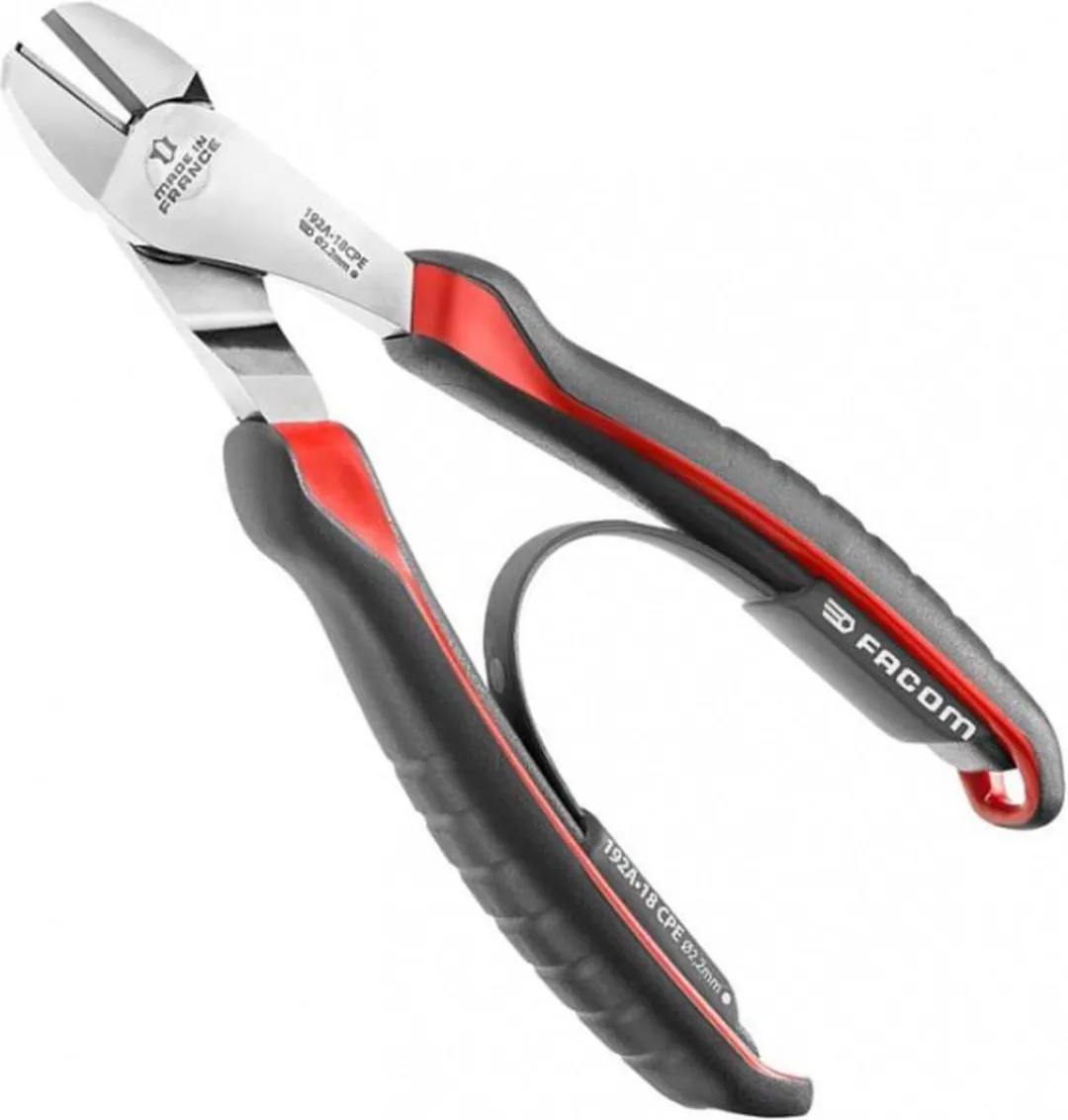 FACOM Zijkniptang Pianodraad 16cm - 192A.16CPEPB - Zwart/Rood