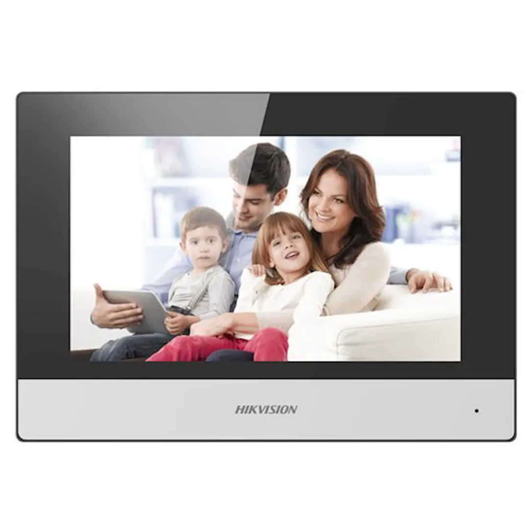 Hikvision DS-KIS702 Complete Video Intercomset - 1 Ontvanger - 12 Melodieën - Zwart/Zilver