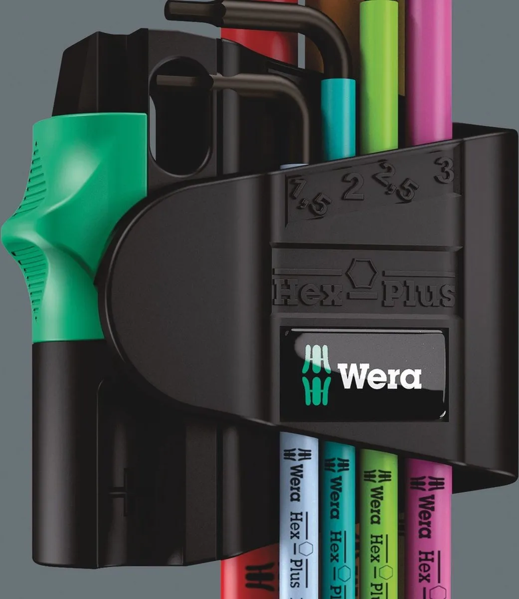 Wera 05022534001 Inbussleutelset 7-delig - 1,5-6mm - Multicolor