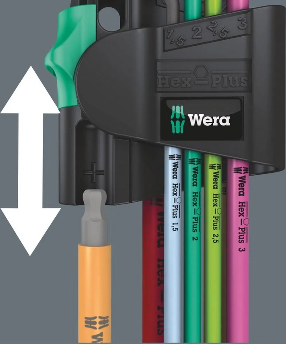 Wera 05022534001 Inbussleutelset 7-delig - 1,5-6mm - Multicolor