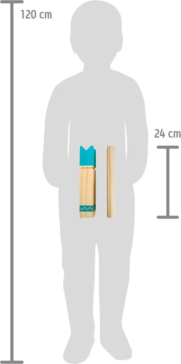 Small Foot Kubb Compact Houten Werpspel - 21-delig - afbeelding 6 van 6