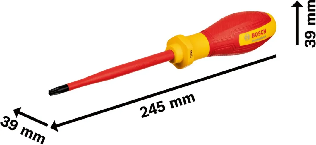 Bosch Professional VDE Schroevendraaier TX 30 - Geel/Rood