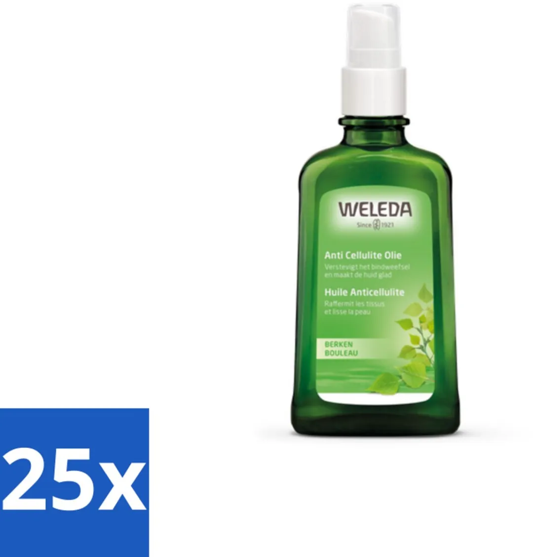 25 x WELEDA - Anti‑Cellulite olie - Berken - 100 ml - Anti Cellulite - Huidverzorging - Berkenolie - Natuurlijke Huidverzorging - Cellulite